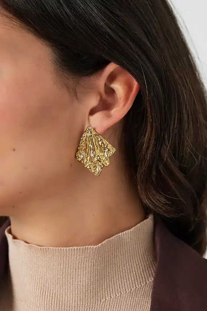Boucles d’oreilles DIANE – Doré – Image 2